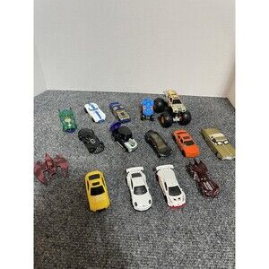 Hot Wheels Matchbox Diecast Toy Cars Lot Of 15 Mixed Models Batman Monster Truck